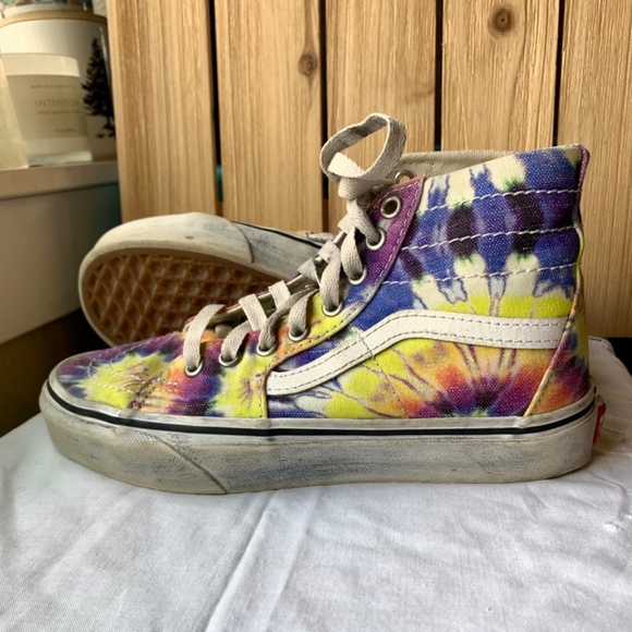 Tie Dye Skate HI’s Vans Men’s or Women’s Unisex - Picture 6 of 7